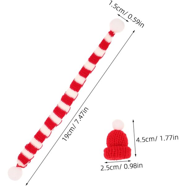 BESPORTBLE Set 40pz Cappelli e Sciarpe Natalizi Mini per Bambole Decorazioni
