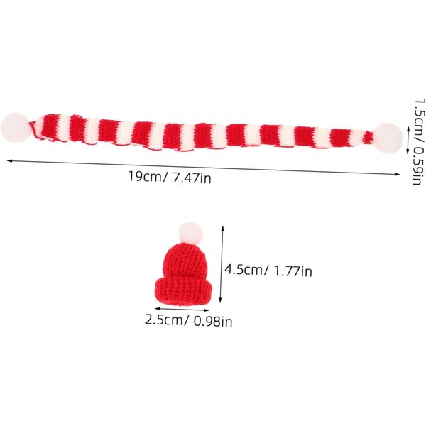 ERINGOGO Set 40 pezzi Cappelli e Sciarpe Natali per Mini Bambole in Maglia Colorata