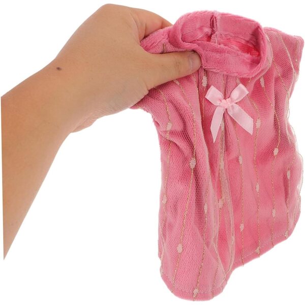Rosa Puppenkleidung aus weichem Stoff mit Prinzessinnenrock und Ballettkostüm