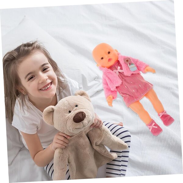 Rosa Puppenkleidung aus weichem Stoff mit Prinzessinnenrock und Ballettkostüm
