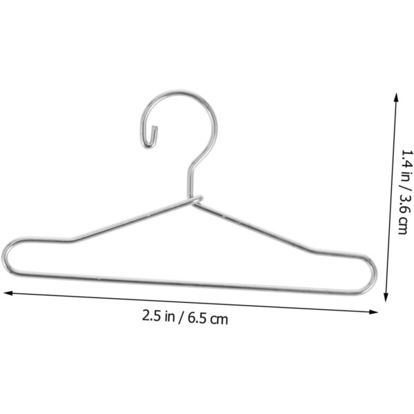 Set mit 20 Mini-Kleiderbügeln aus widerstandsfähigem Metall für VICASKY-Puppen – Kleider-Organizer