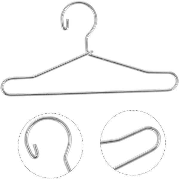 Set mit 20 Mini-Kleiderbügeln aus widerstandsfähigem Metall für VICASKY-Puppen – Kleider-Organizer