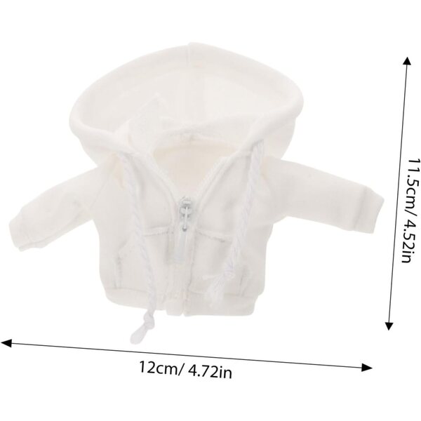 Felpa con Cappuccio per Bambole 1/12 Mikinona Accessorio Moda Miniature Fai da Te