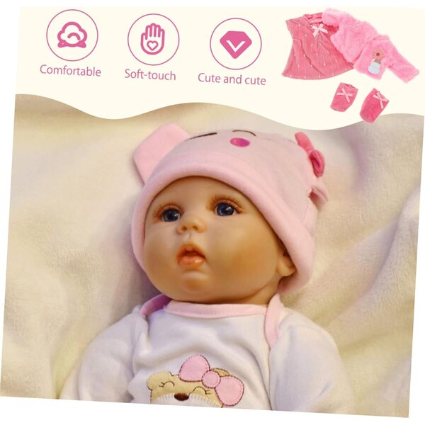 ERINGOGO Set Vestiti in Tessuto per Bambole con Gonna, Cappotto e Calzini