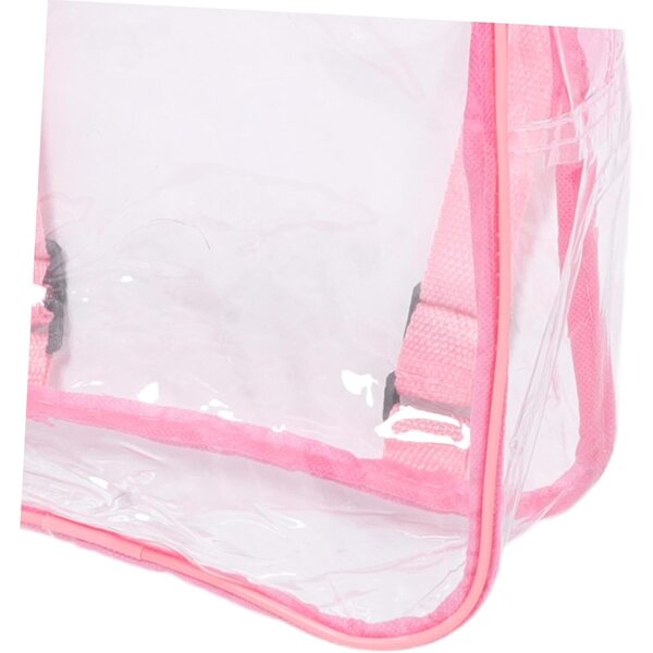 Organizer Trasparente Rosa in PVC per Bambole, Peluche e Piccoli Oggetti Portatile
