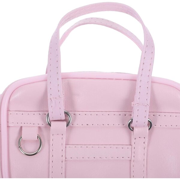 BESPORTBLE Mini Borsa per Bambole Rosa in PU per Case di Bambole 18 cm
