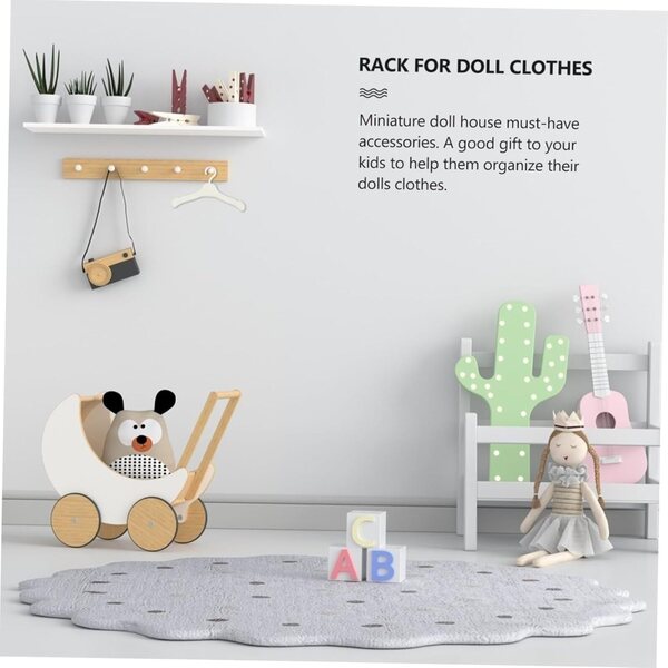 ERINGOGO Set mit 50 Mini-Kunststoff-Kleiderbügeln für Puppen – widerstandsfähig und umweltfreundlich