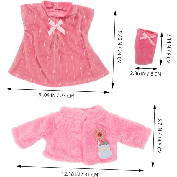 KOMBIUDA Set Vestiti Eleganti per Bambole con Gonna da Ballo e Accessori