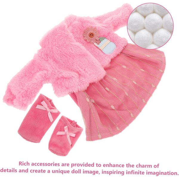 KOMBIUDA Set Vestiti Eleganti per Bambole con Gonna da Ballo e Accessori