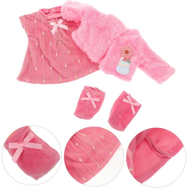 KOMBIUDA Set Vestiti Eleganti per Bambole con Gonna da Ballo e Accessori