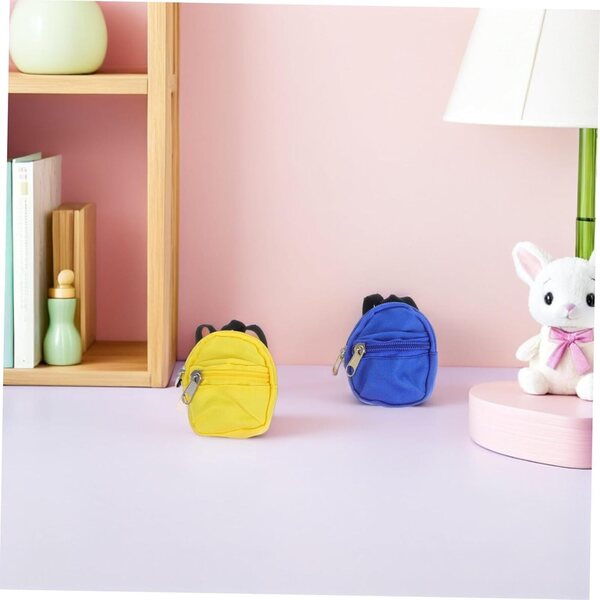 BESTonZON 4pz Zaini Miniatura per Bambole con Cerniera, Accessori Casa delle Bambole