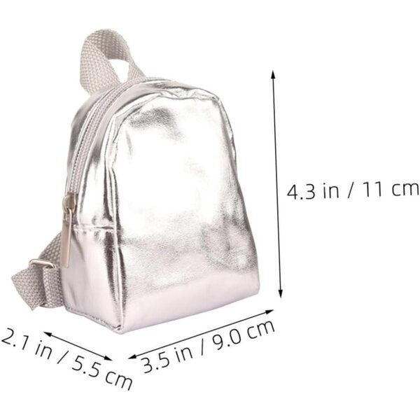 Hemobllo 2pz Mini Zaini con Cerniera per Bambole - Accessori per Gioco di Ruolo
