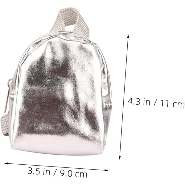 Hemobllo 2pz Mini Zaini con Cerniera per Bambole - Accessori per Gioco di Ruolo