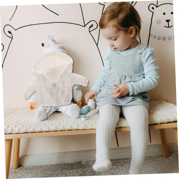 Felpa cappuccio bianca micro 1/12 per bambole, accessorio abbigliamento fai da te