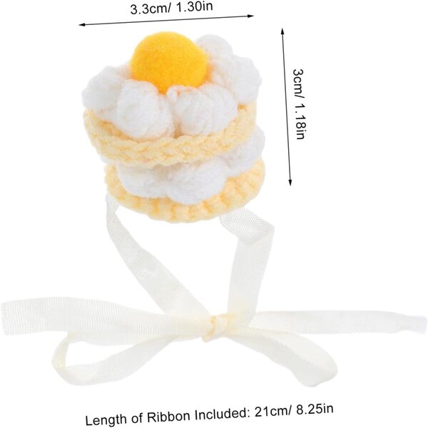 Beaupretty Mini Cappello Uncinetto per Bambole Peluche Accessorio Festivo Multicolore