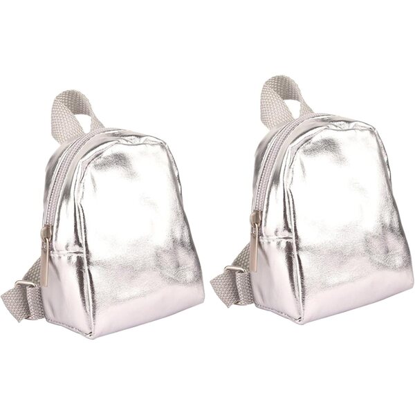 Beaupretty 2 Zaini Miniature per Bambole con Cerniera - Accessori Zainetti Leggeri e Resistenti