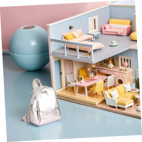 Beaupretty 2 Zaini Miniature per Bambole con Cerniera - Accessori Zainetti Leggeri e Resistenti