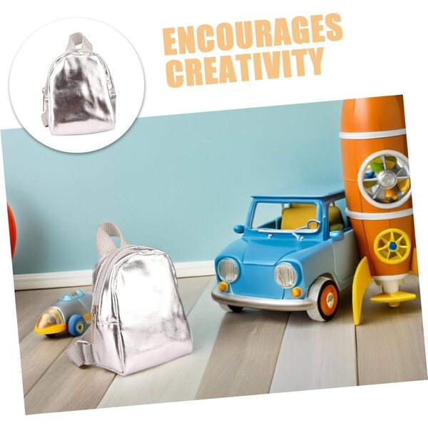 Beaupretty 2 Zaini Miniature per Bambole con Cerniera - Accessori Zainetti Leggeri e Resistenti
