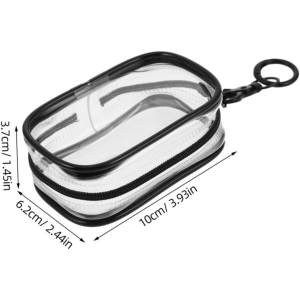 4 Borse Trasparenti in PVC con Portachiavi per Custodia e Esposizione Bambole e Peluche