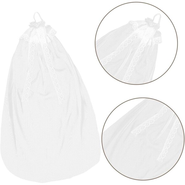 Copricapo Mini da Sposa in Pizzo e Tulle per Bambole - Accessorio Elegante e Leggero