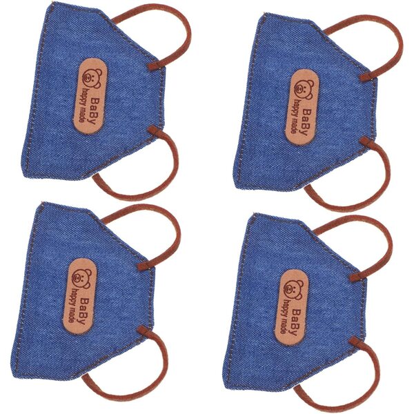 BESPORTBLE Set 4 Mini Grembiuli in Denim per Bambole - Accessori Cucina Miniatura