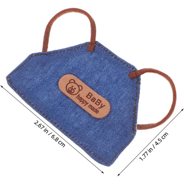 BESPORTBLE Set 4 Mini Grembiuli in Denim per Bambole - Accessori Cucina Miniatura