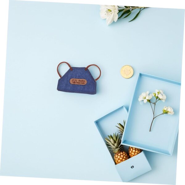 BESPORTBLE Set 4 Mini Grembiuli in Denim per Bambole - Accessori Cucina Miniatura