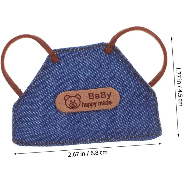 BESPORTBLE Set 4 Mini Grembiuli in Denim per Bambole - Accessori Cucina Miniatura