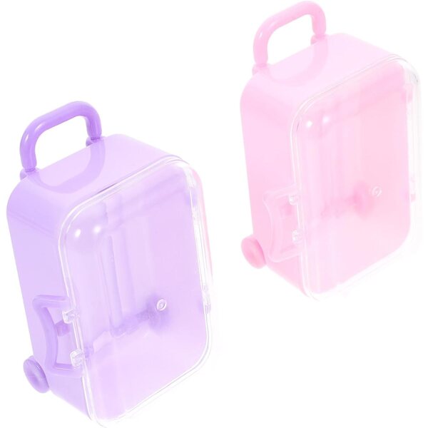 Mini valigette giocattolo per bambole GARIOUANS set 2 pezzi viola sicure e resistenti