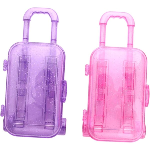 Mini valigette giocattolo per bambole GARIOUANS set 2 pezzi viola sicure e resistenti