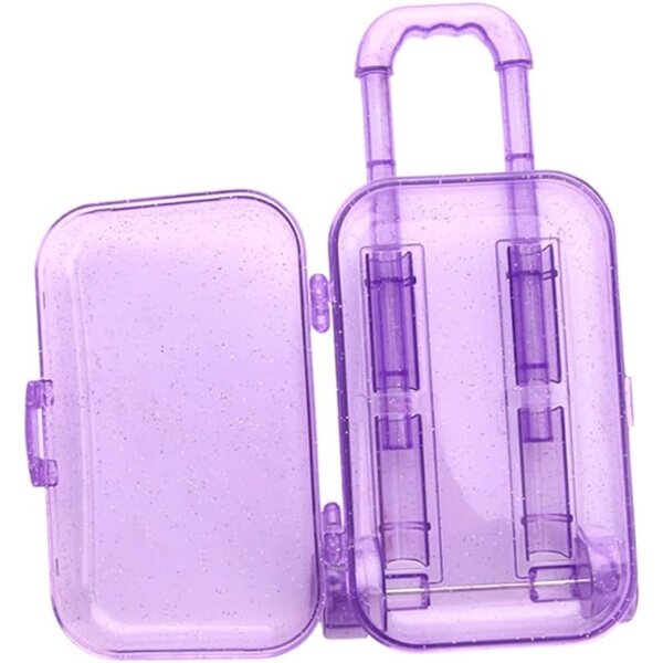 Mini valigette giocattolo per bambole GARIOUANS set 2 pezzi viola sicure e resistenti