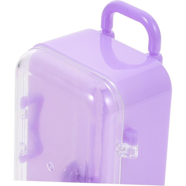 Set 2 Mini Valigie Viola per Bambole - Accessori Pratici e Resistenti in Plastica