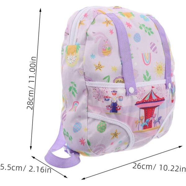 Hemobllo Zaino Miniatura per Bambole, Organizzatore Leggero e Regolabile per Accessori