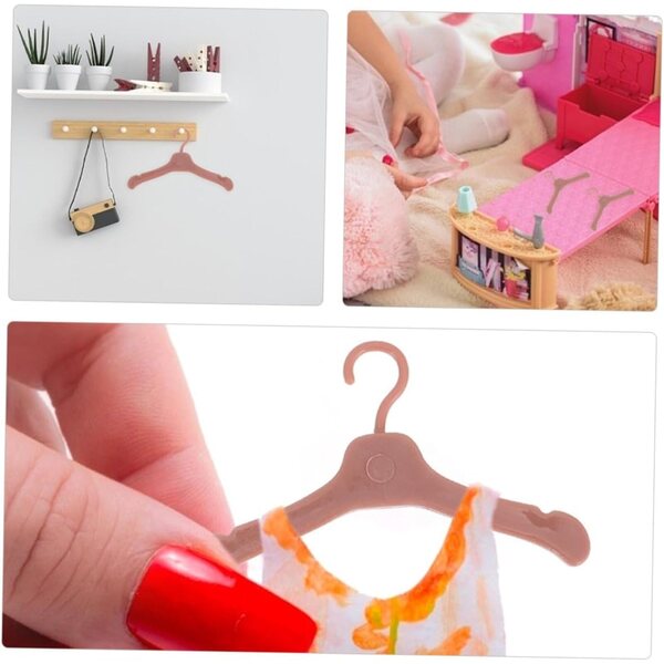 BESPORTBLE 100 Mini Grucce per Bambole in Plastica Eleganti e Resistenti