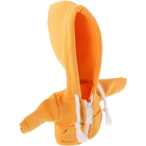 Felpa con Cappuccio Gialla per Bambole Miniature 11cm Abito Fai da Te Morbido