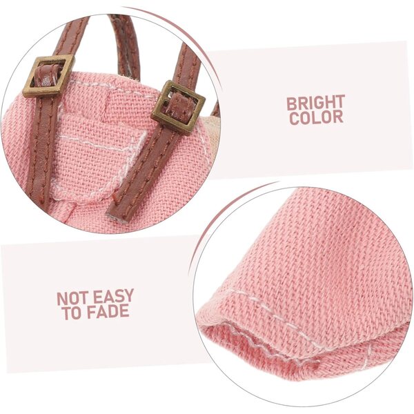 Mikinona Salopette Rosa Mini per Bambole - Vestiti Fai da Te e Accessori Bambini