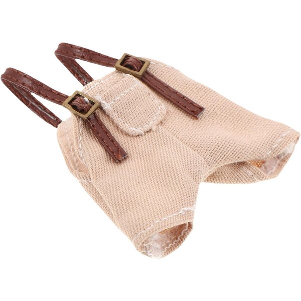Abbigliamento per Bambole in Cotone con Bretelle e Pantaloni - Set Accessori Fatti a Mano