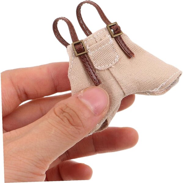 Abbigliamento per Bambole in Cotone con Bretelle e Pantaloni - Set Accessori Fatti a Mano
