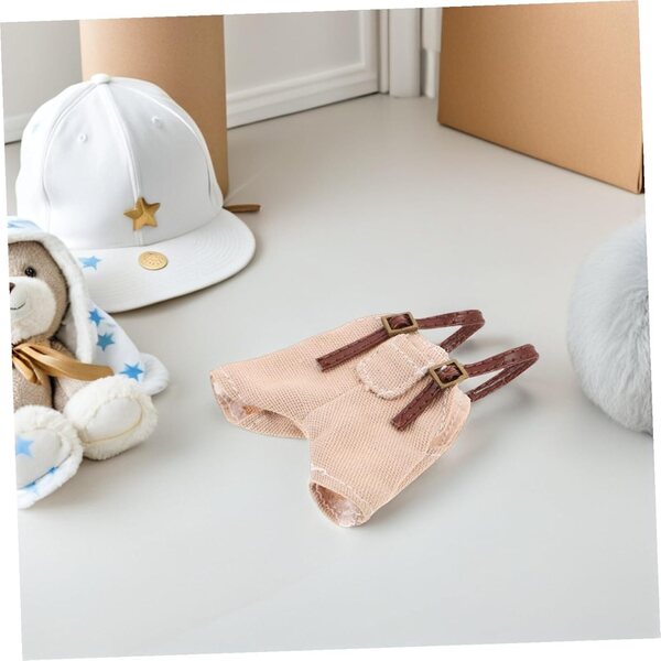 Abbigliamento per Bambole in Cotone con Bretelle e Pantaloni - Set Accessori Fatti a Mano