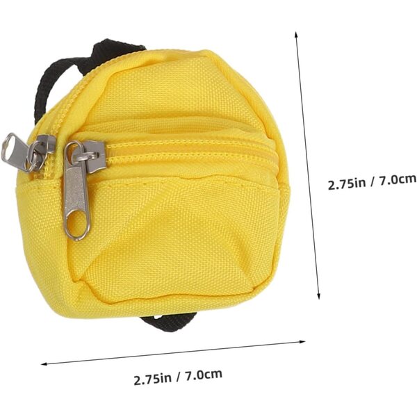 6 Mini-Rucksäcke mit Reißverschluss für Puppen – realistische und farbenfrohe Accessoires für Rollenspiele