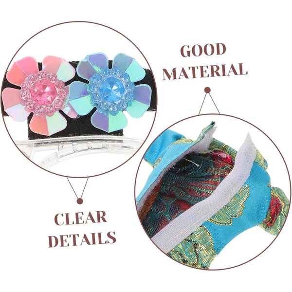 Vaguelly 4 Sets florale Cheongsam-Kleider für Puppen – traditionelle und weiche chinesische Kleidung