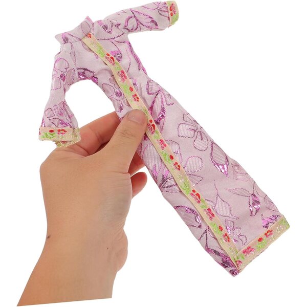Vaguelly 4 Sets florale Cheongsam-Kleider für Puppen – traditionelle und weiche chinesische Kleidung