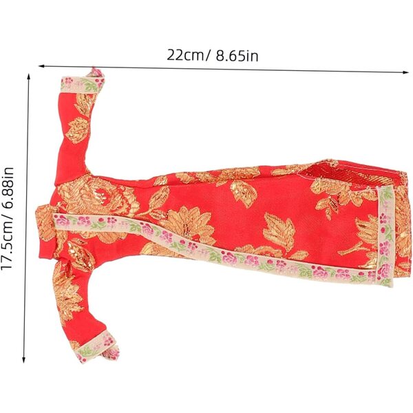 Vaguelly 4 Sets florale Cheongsam-Kleider für Puppen – traditionelle und weiche chinesische Kleidung