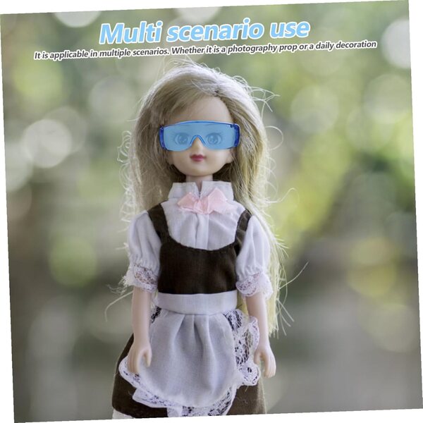 6 Mini Occhiali Colorati in Plastica per Bambole e Peluches - Accessori Creativi