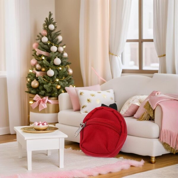 WOONEKY Set 6 Mini Zainetti con Cerniera per Bambole, Accessori Versatili e Resistenti