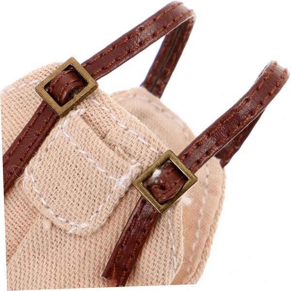 BESPORTBLE Vestito Bambola Pantaloni con Bretelle Abbigliamento Peluche Beige 6x5,5 cm