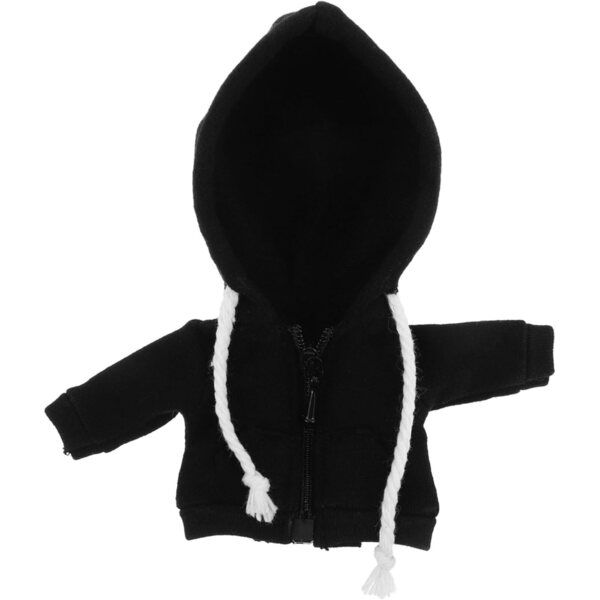 Mini Felpa con Cappuccio Nera per Bambole – Accessorio Morbido e Resistente ERINGOGO