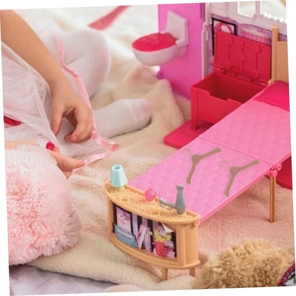 ORFOFE 100 Mini-Kunststoff-Kleiderbügel für Puppen – elegant, widerstandsfähig und einfach zu installieren