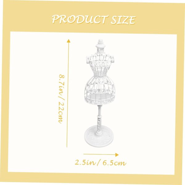 BESPORTBLE Set 2 Supporti Manichino in Plastica Bianca per Abiti Bambole Miniatura