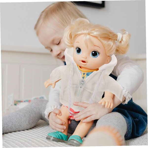 BESPORTBLE 1/12 Weißer Kapuzenpullover für kleine und BJD Puppenkleidung